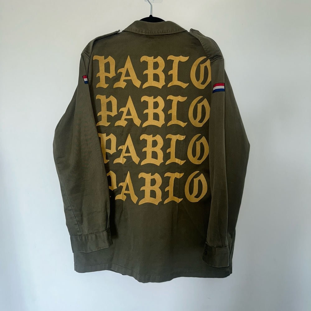 Kanye West Pablo Green Military Jacket - Large